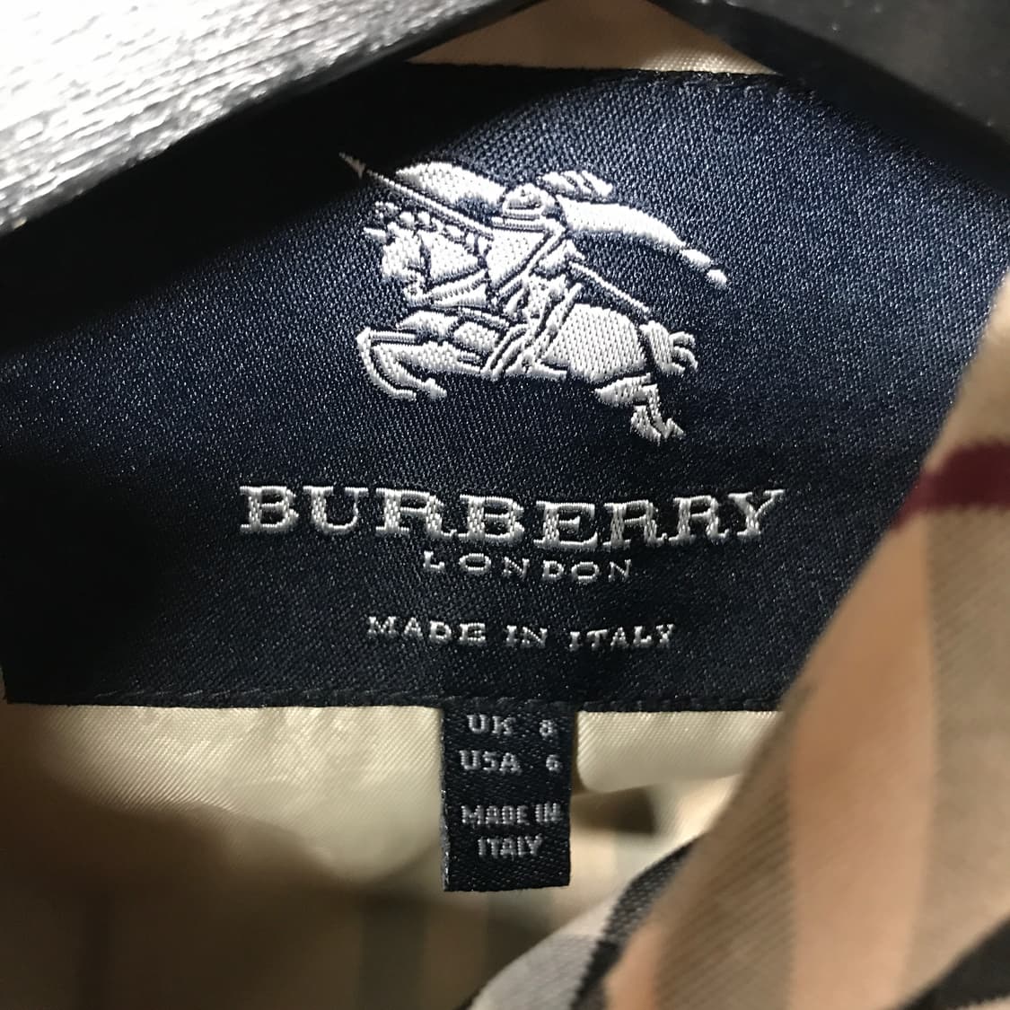 버버리 노바 체크 싱글 코트 8(W) 상품이미지4