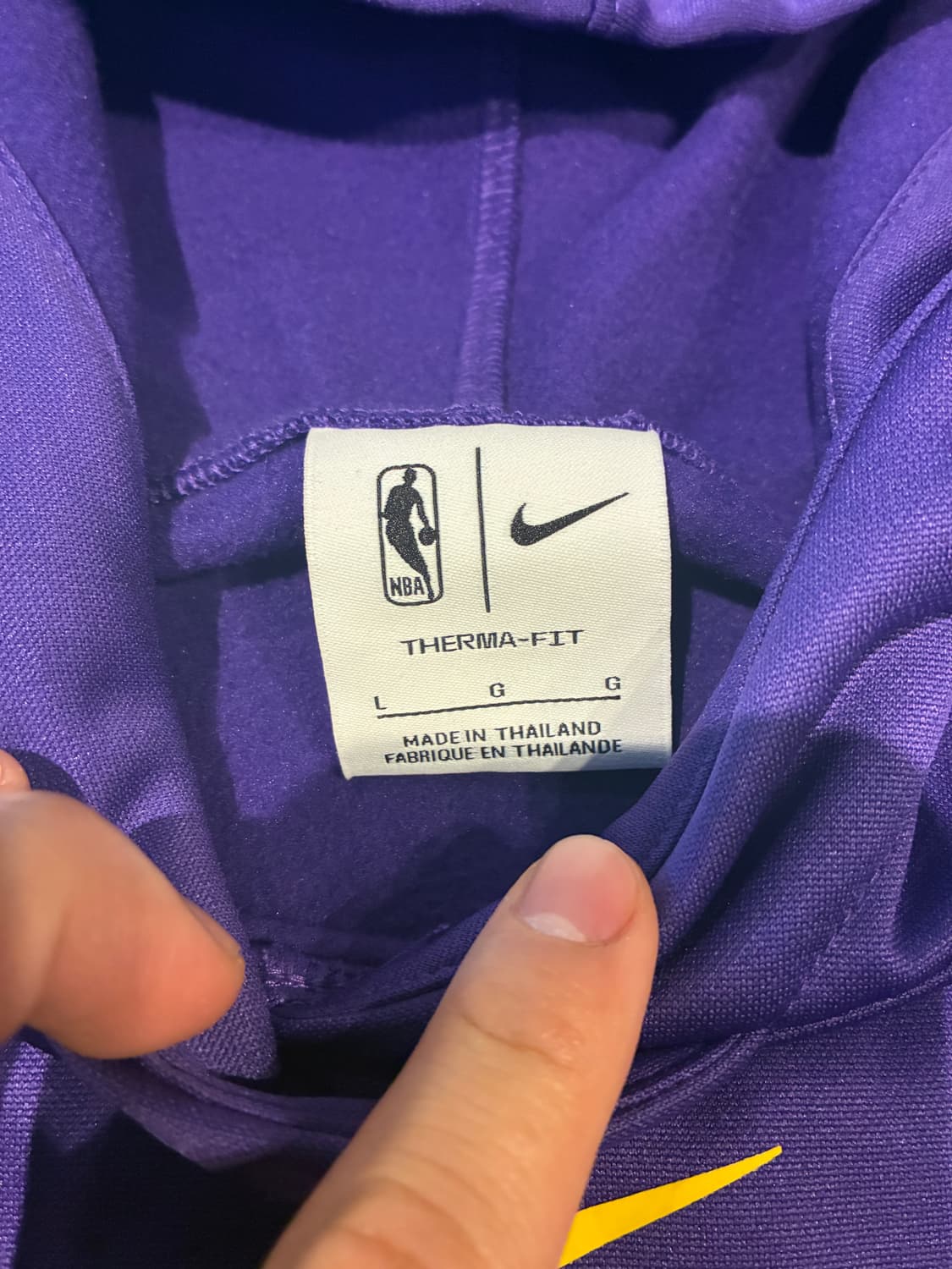 L) 나이키 N B A LA레이커스 웜업 후드티 상품이미지3