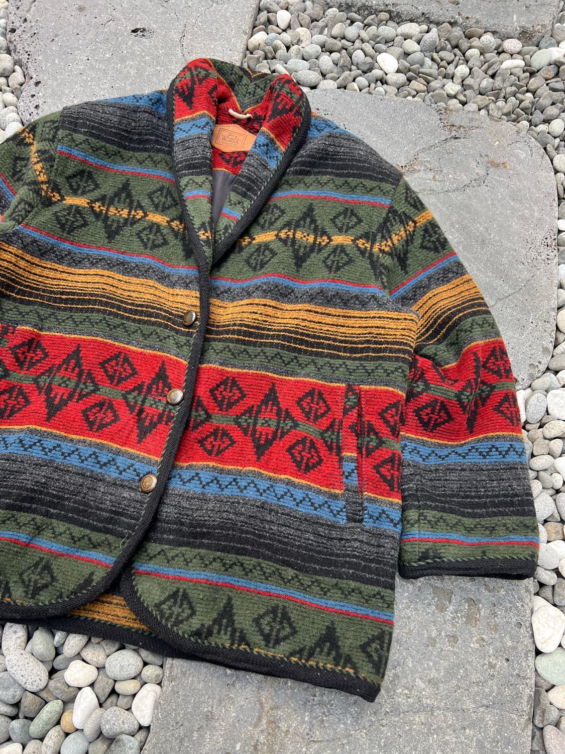 80s WOORICH NAVAJO NATIVE AZTEC 나바호울자켓 상품이미지6