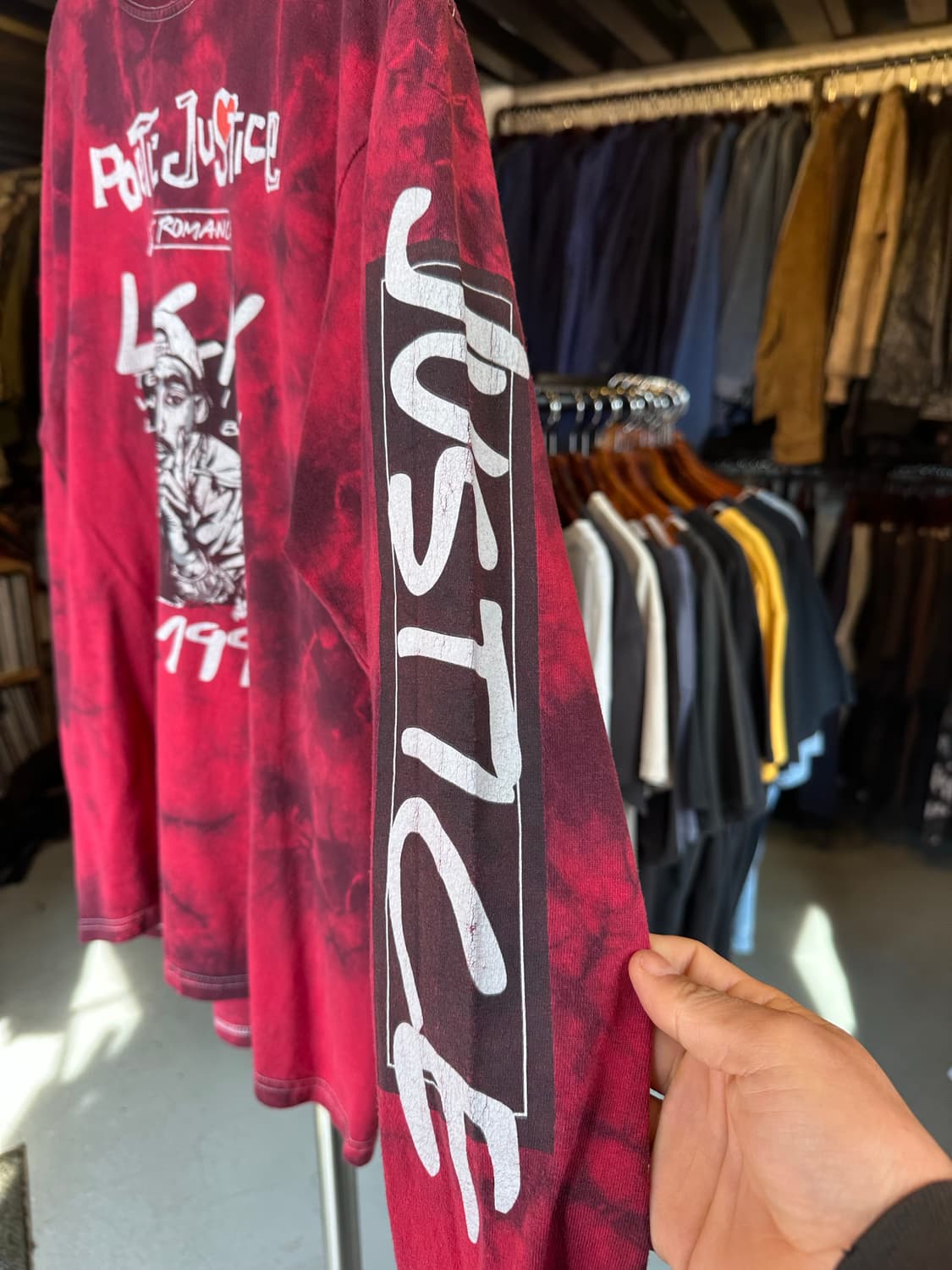 2pac 투팍 래퍼 타이다이 프린팅 롱슬리브 티셔츠 상품이미지7