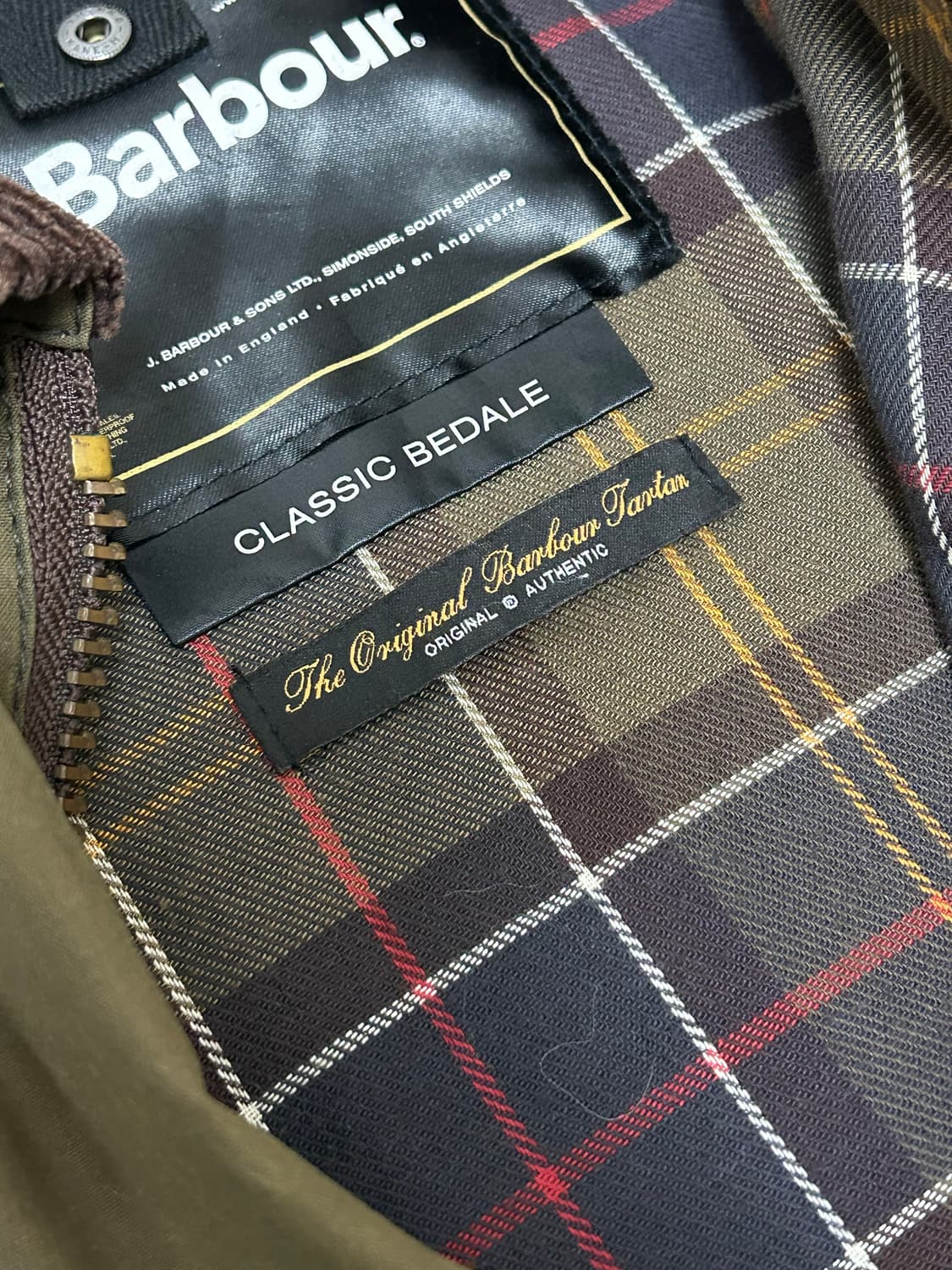 바버 클래식 타탄 올리브 비데일 왁스 자켓 상품이미지6