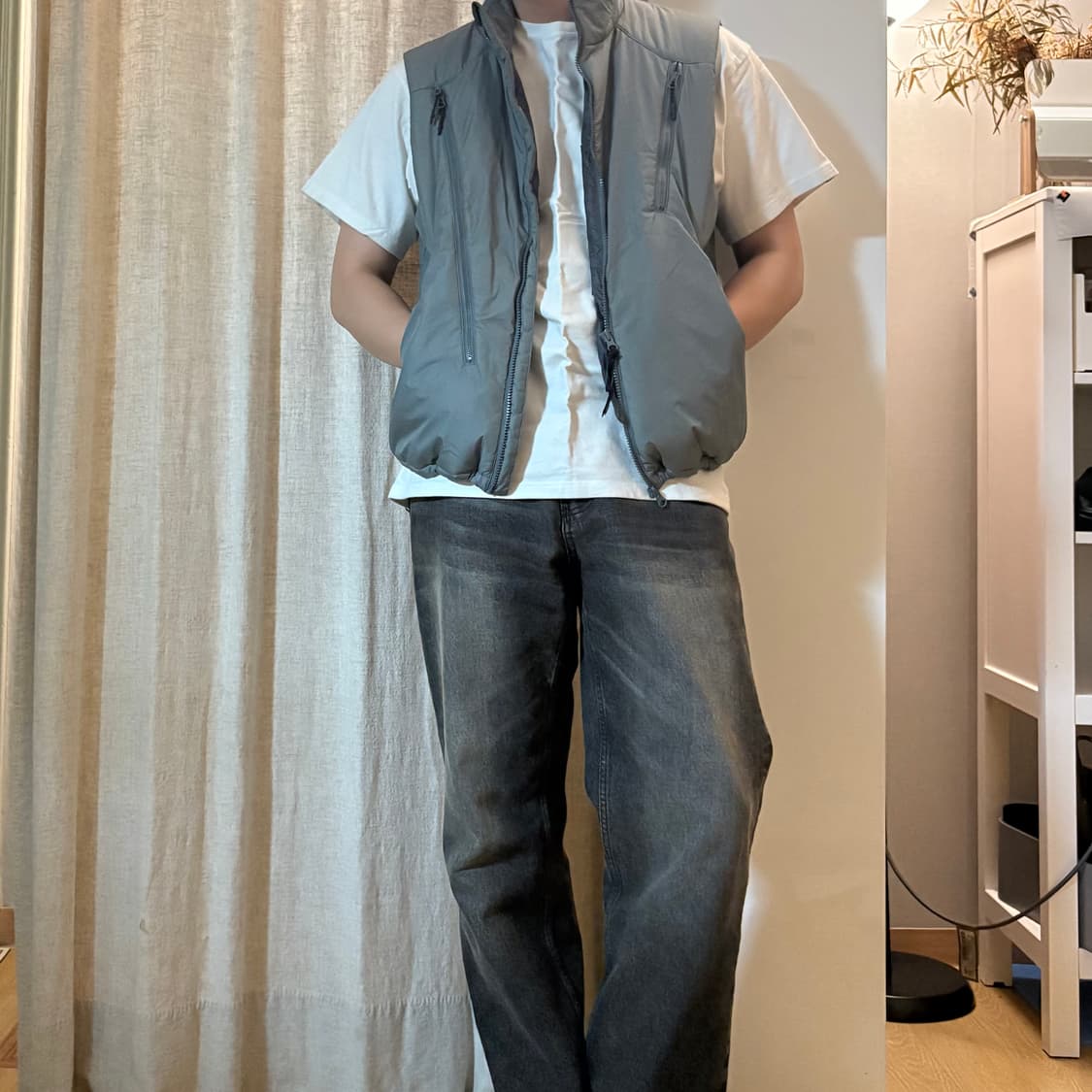 L사이즈) 프리커 나일론 패딩 베스트 상품이미지3