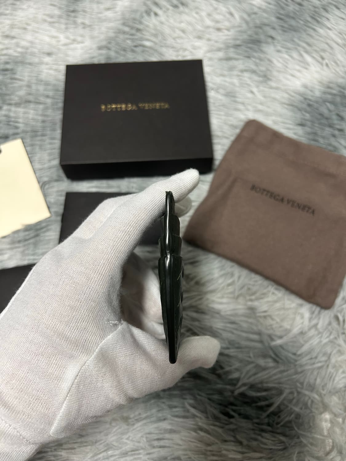 [당일발송] 보테가베네타 인트레치아토 카드지갑 딥 그린 상품이미지3