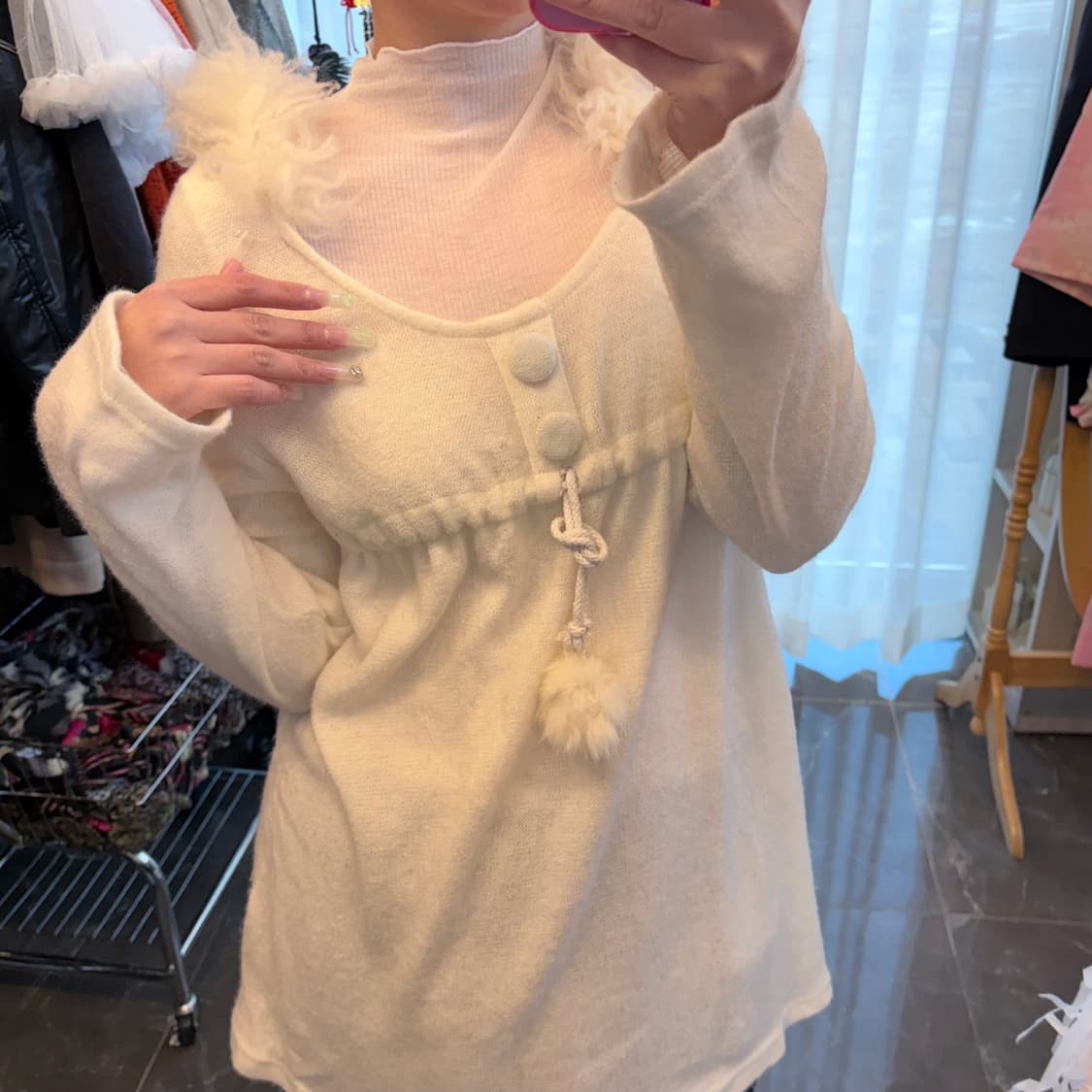 폼폼 후드니트 상품이미지2