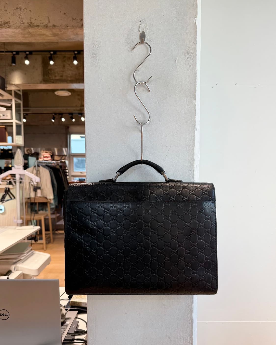 구찌 블랙 GG 시마 브리프케이스 상품이미지5