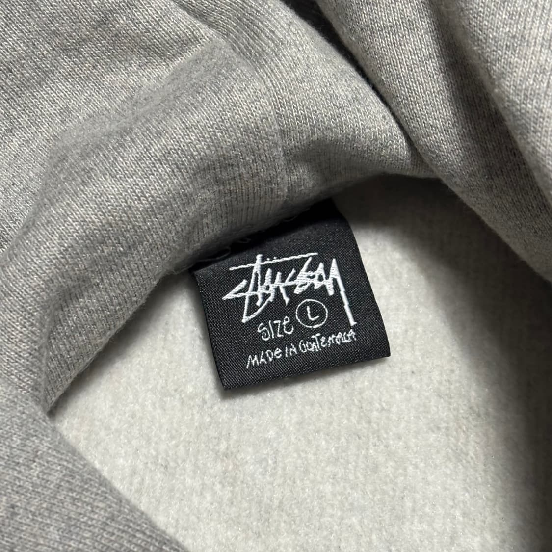 L 스투시 빅로고 그레이 후드티 상품이미지4