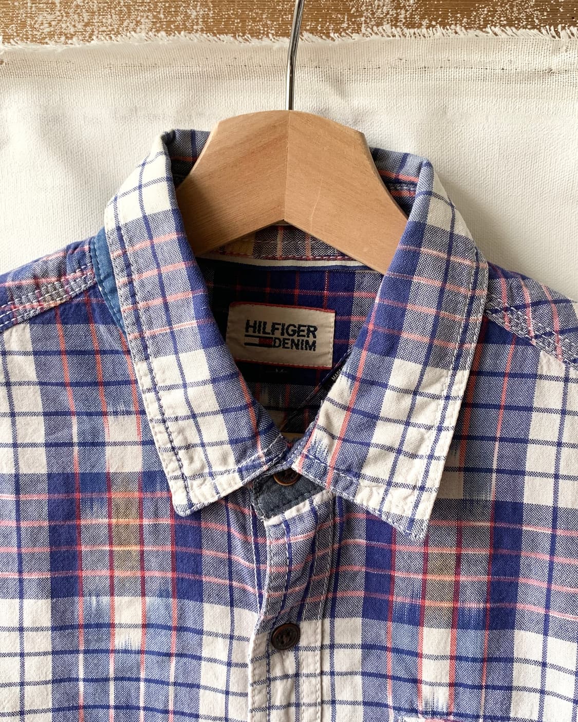 [TOMMY HILFIGER] blue plaid cotton shirt 상품이미지6
