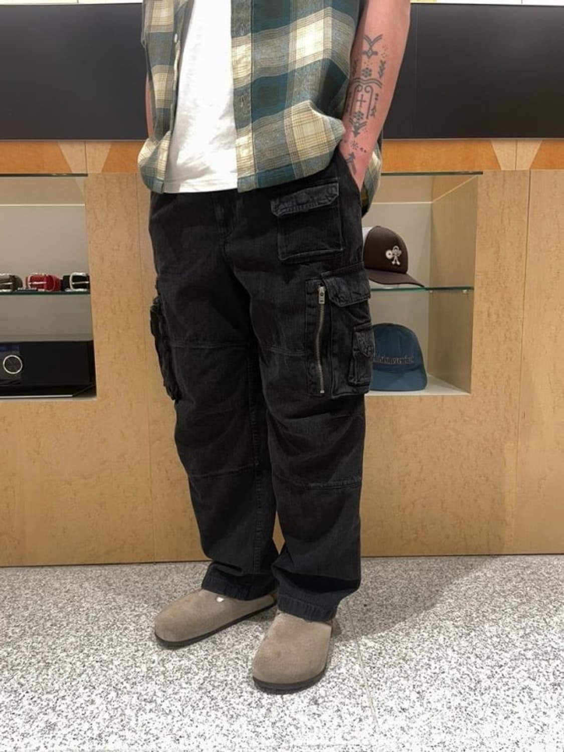 XL 디스이즈네버뎃 크레이지 멀티 집 팬츠 블랙 상품이미지1