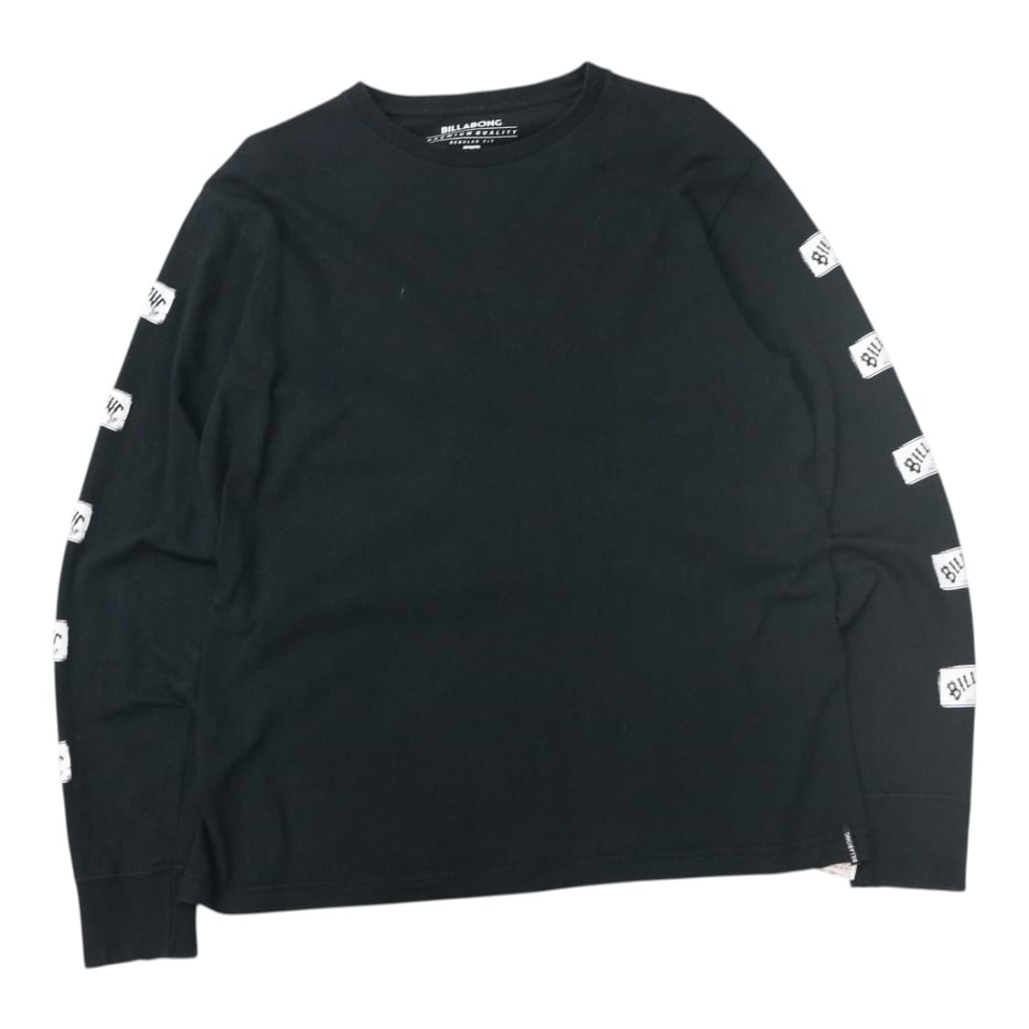 Billabong 빌라봉 사이드 로고 테이핑 블랙 롱슬리브 티셔츠 (M) 상품이미지1