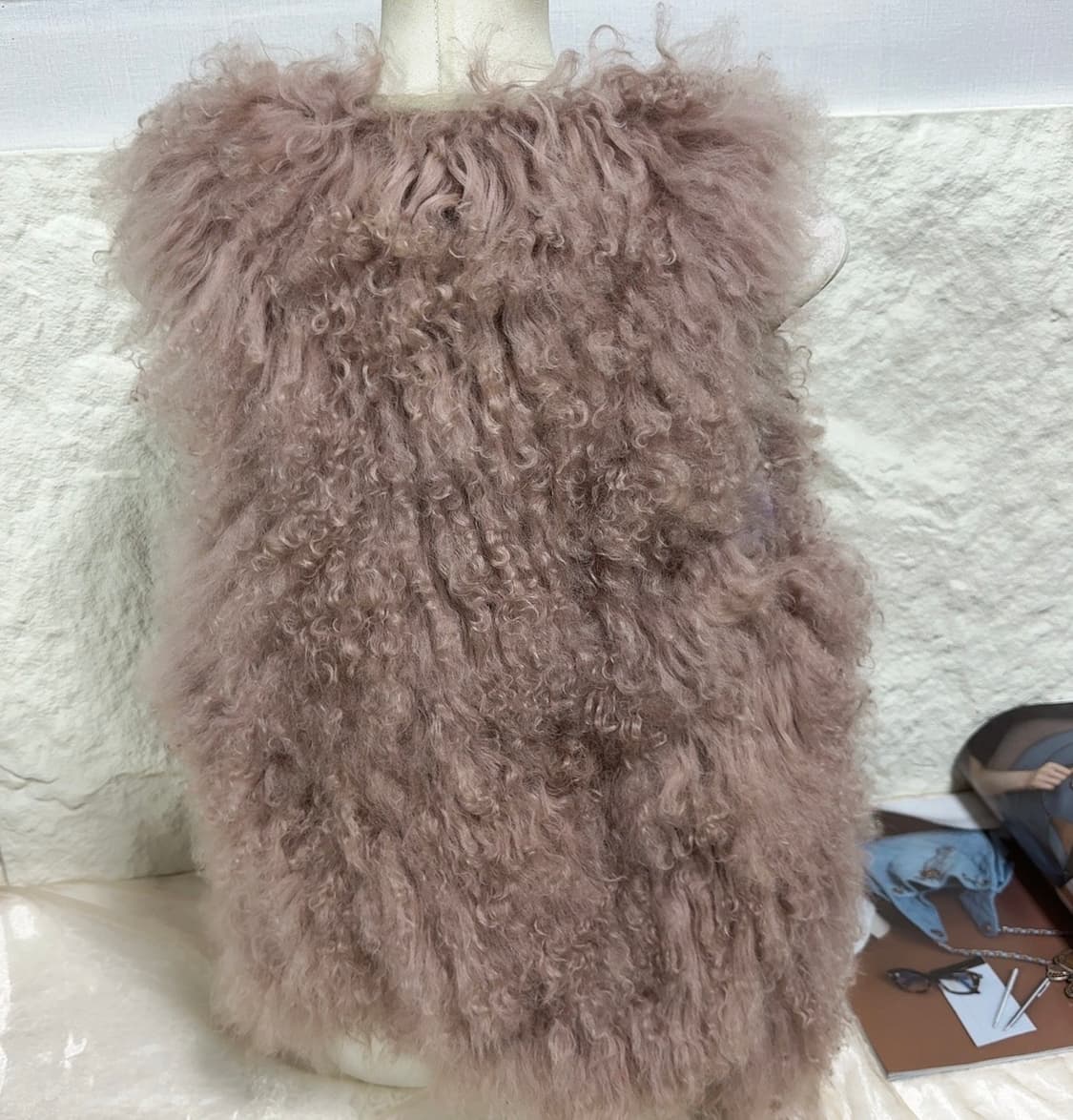 빈티지 토스카나 양털 조끼베스트 상품이미지4