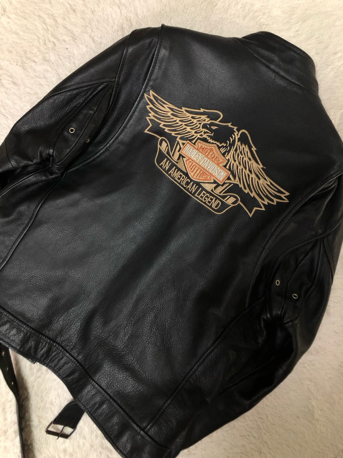 할리데이비슨 블랙 가죽 라이더자켓 상품이미지2