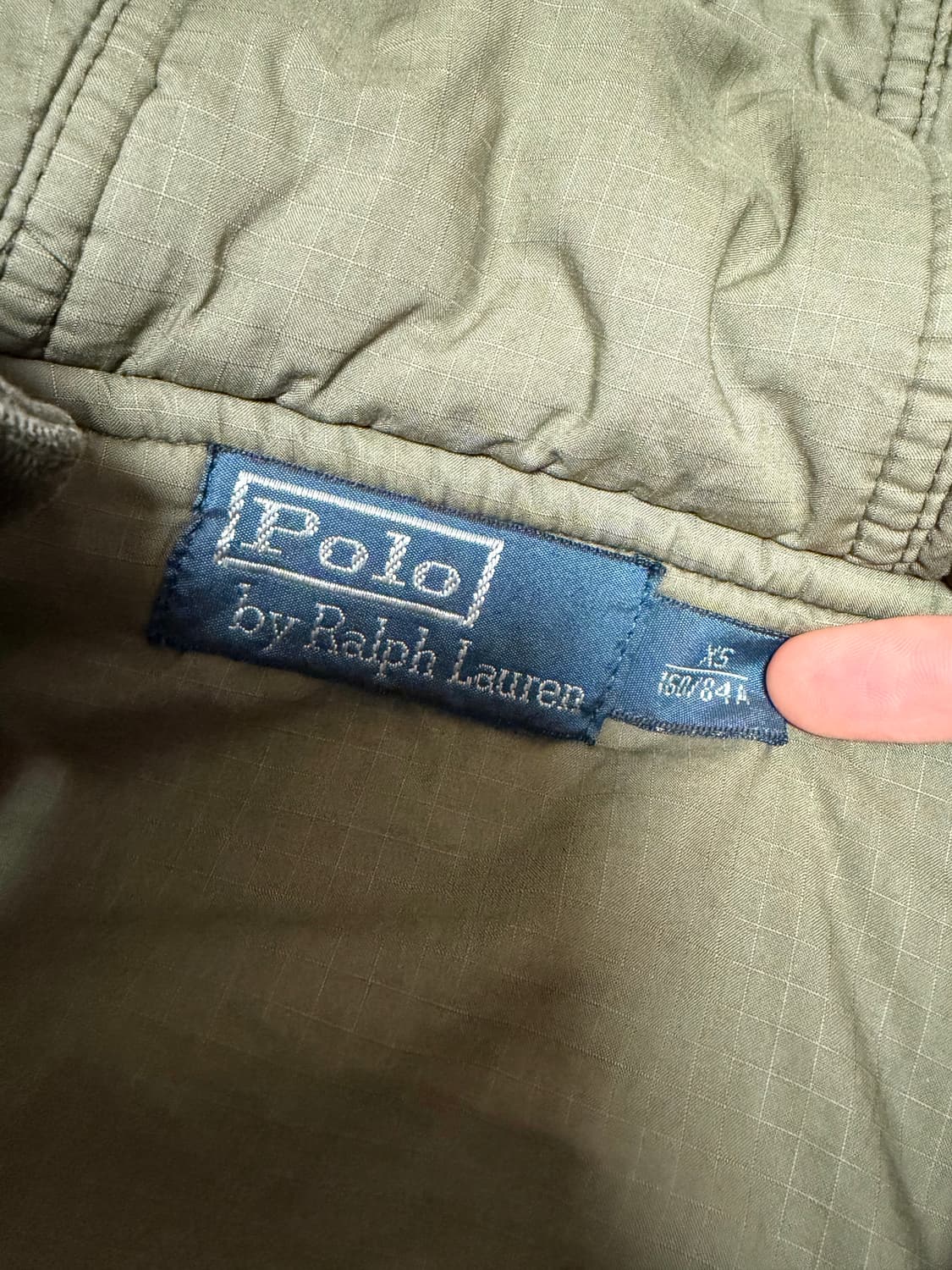 레어 2000s 빈티지 폴로 카키 워싱 패딩 상품이미지3