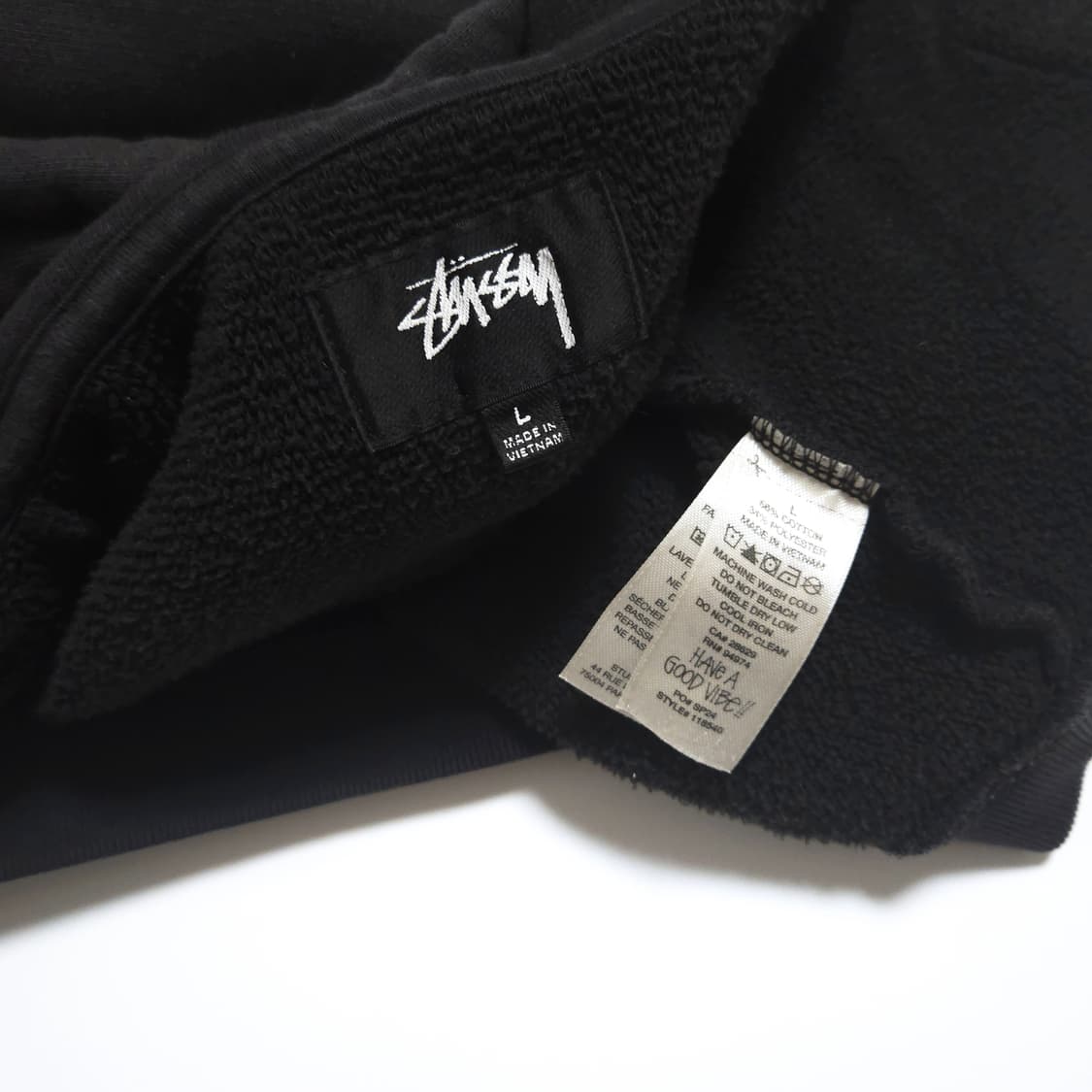 스투시 스포츠 풀집 후드 집업 워시드블랙 상품이미지6