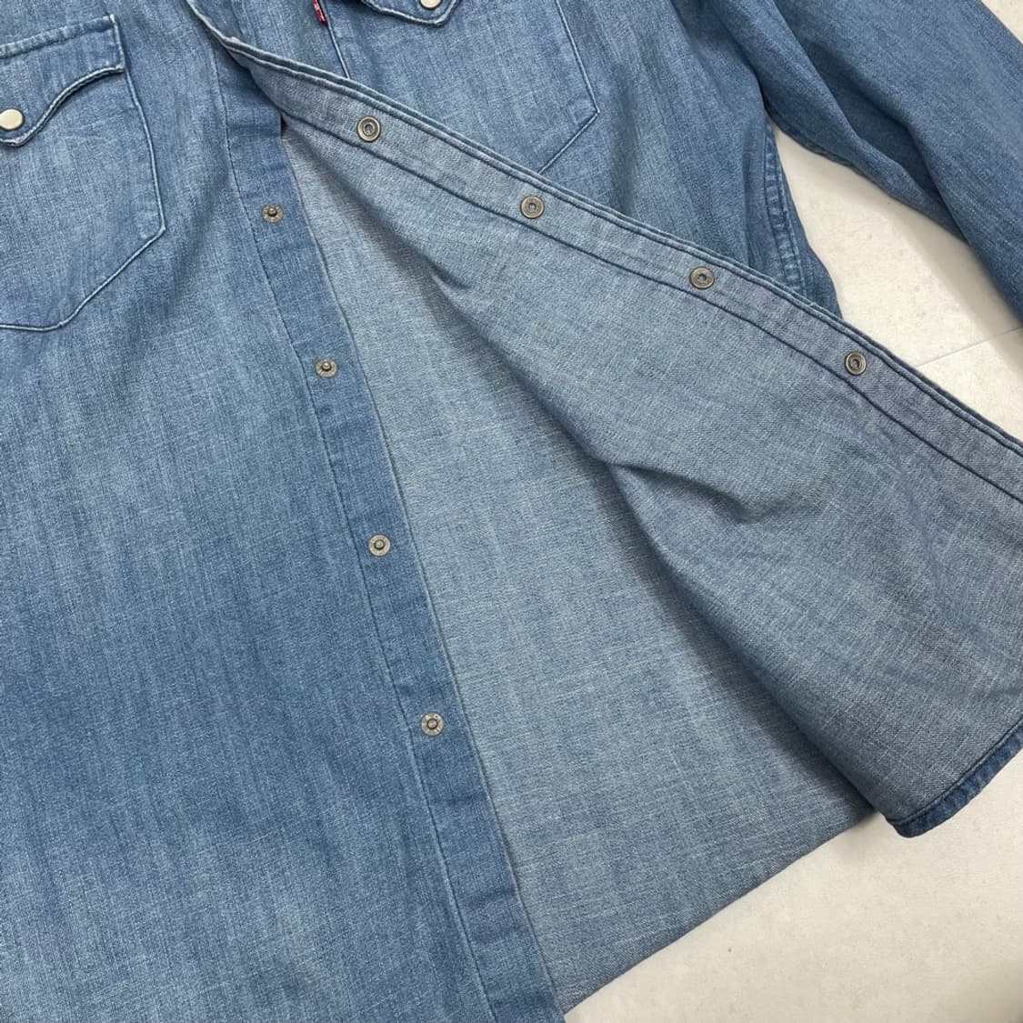 리바이스 Levi’s 라이트데님 웨스턴 스냅버튼 셔츠 M 상품이미지4