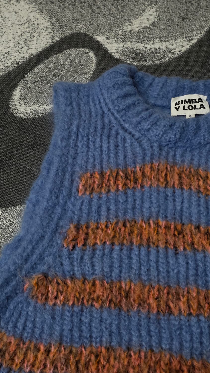 빔바이롤라 Bimba y Lola 블루 스트라이프 니트 베스트 55 상품이미지6