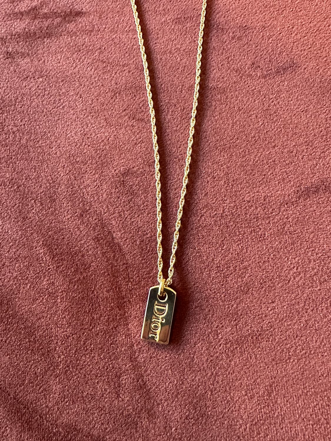 [DIOR] 정품 디올 플레이트 골드 목걸이 상품이미지6