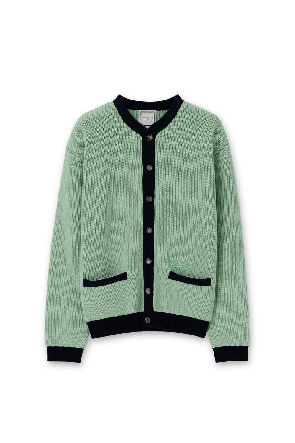 26SS 우영미 라운드넥 민트가디건 상품이미지1