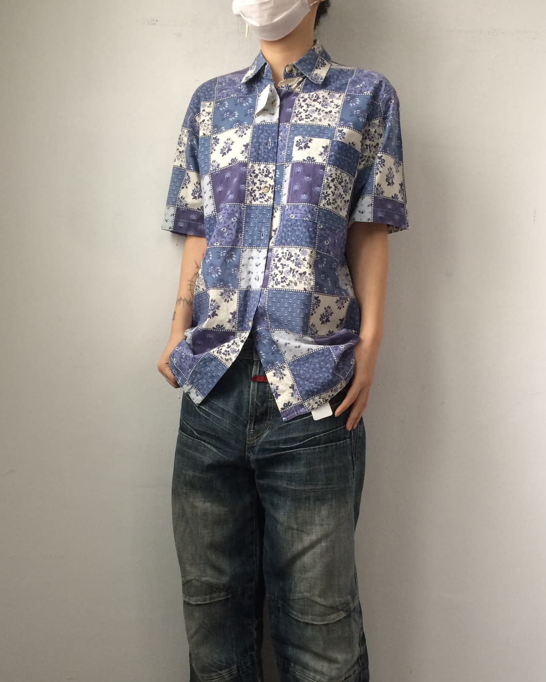 Patch work pattern shirt 상품이미지5