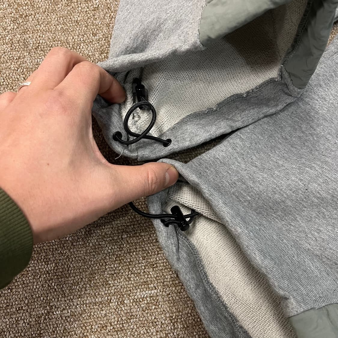 엑스톤즈 투턱 나일론 코튼 스웻 팬츠 상품이미지3