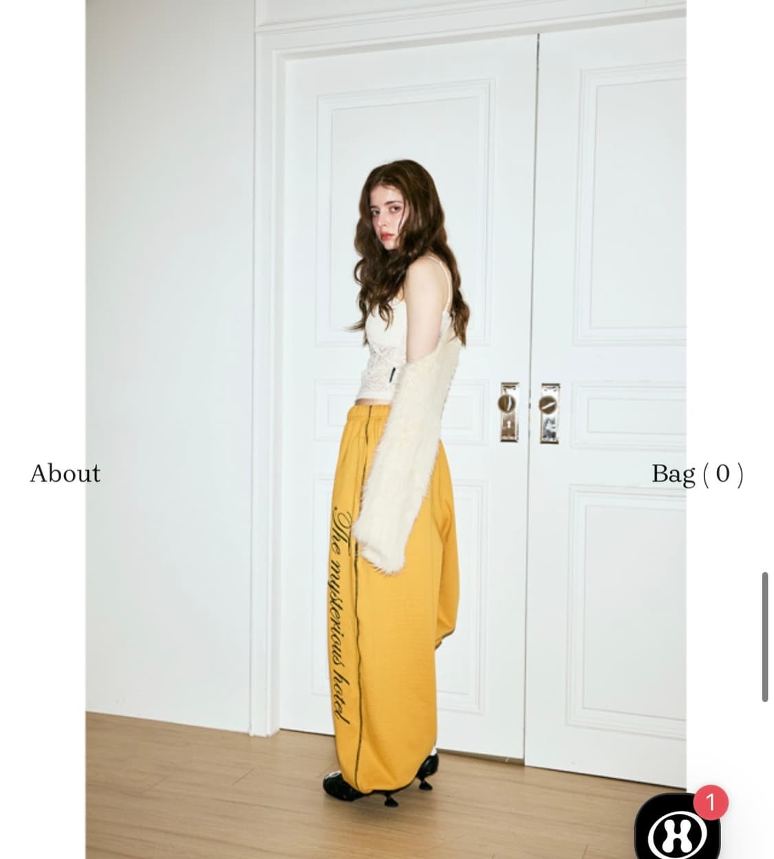 미스테리어스호텔 걸스스웻팬츠 옐로 상품이미지3