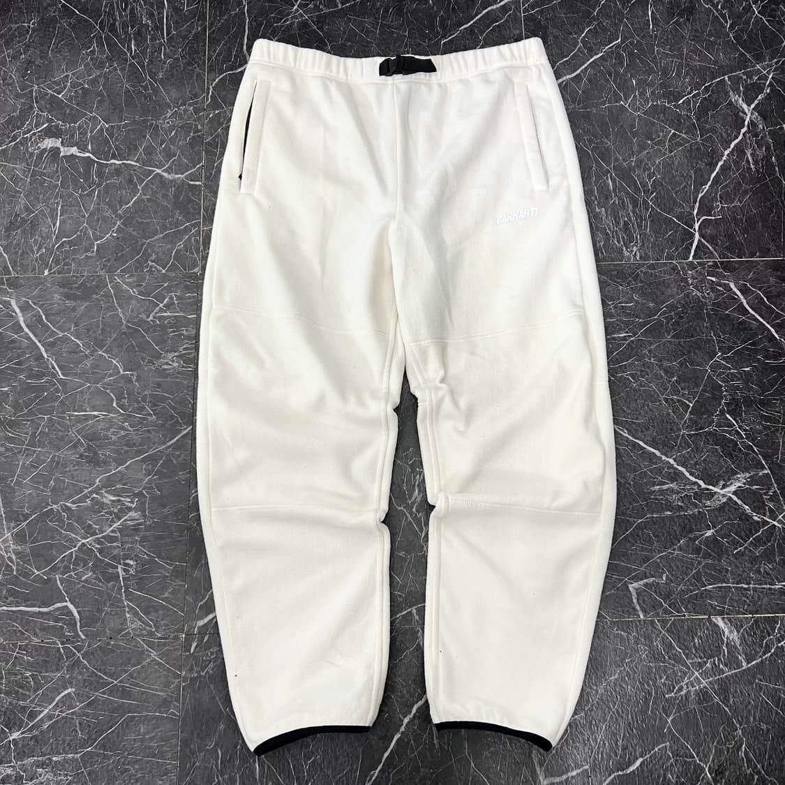 칼하트 WIP 플리스 트랙팬츠 화이트 상품이미지4