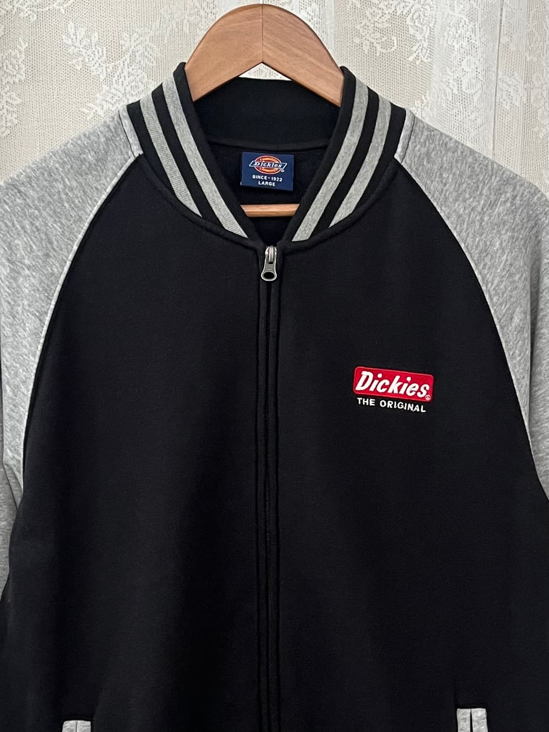 L) 디키즈 바시티 기모 집업 블랙 상품이미지3