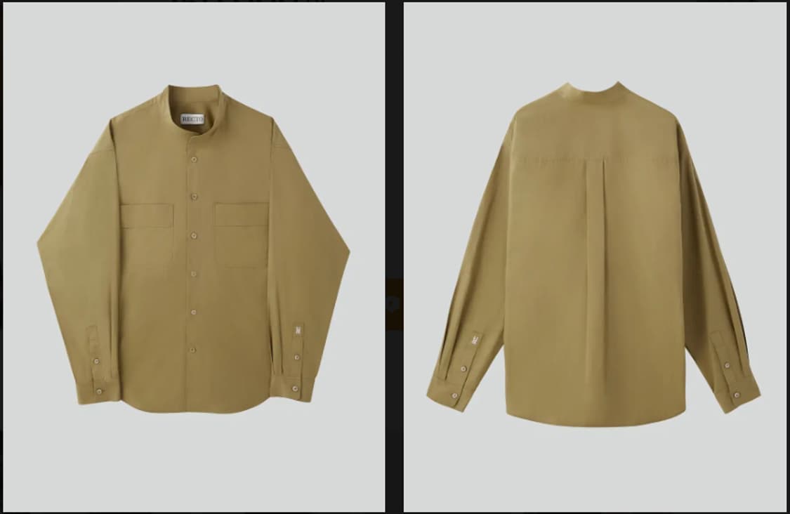 [렉토] RECTO 차이나카라 오버핏 셔츠 상품이미지3