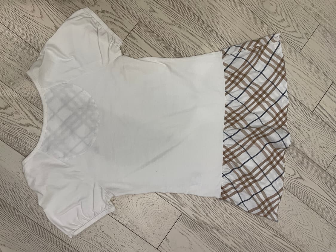 버버리 체크 퍼프 플레어 원피스 상품이미지2