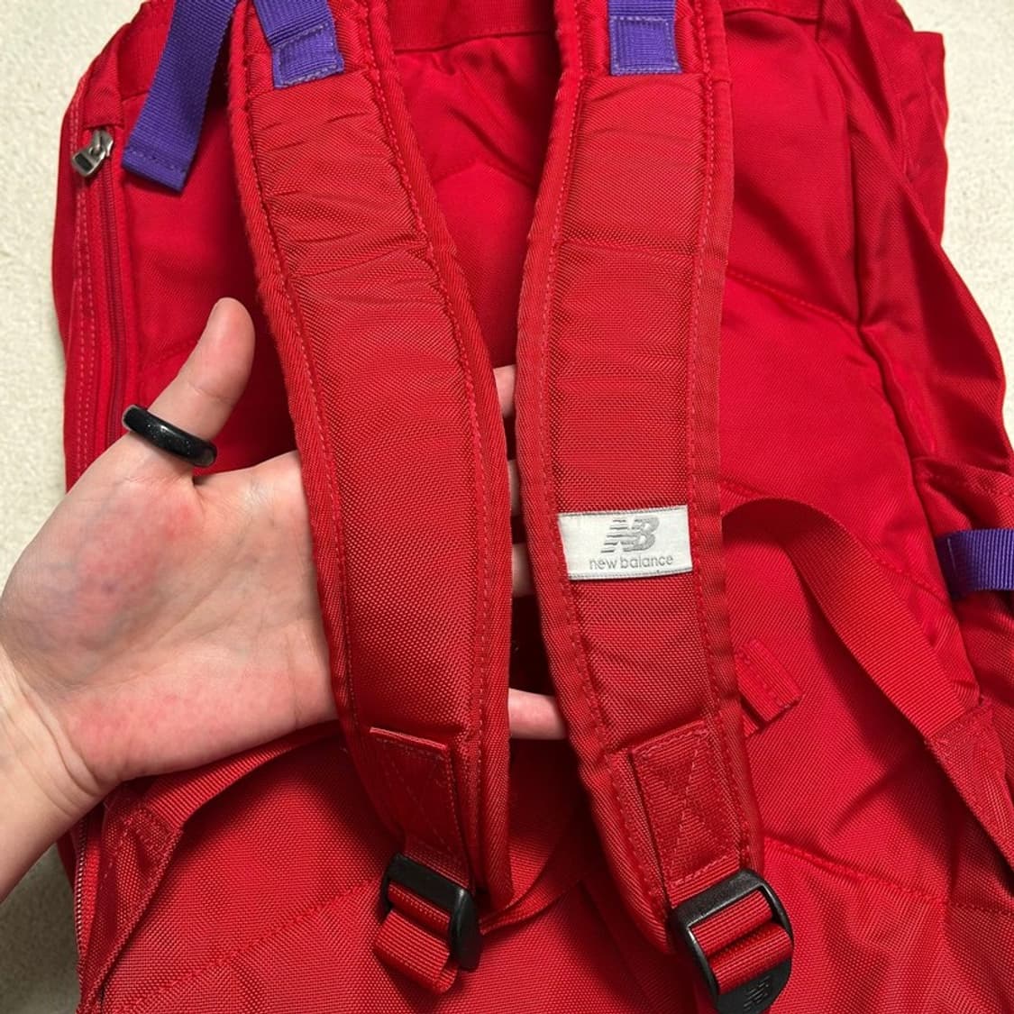 뉴발란스 캠프 백팩 레드 상품이미지5