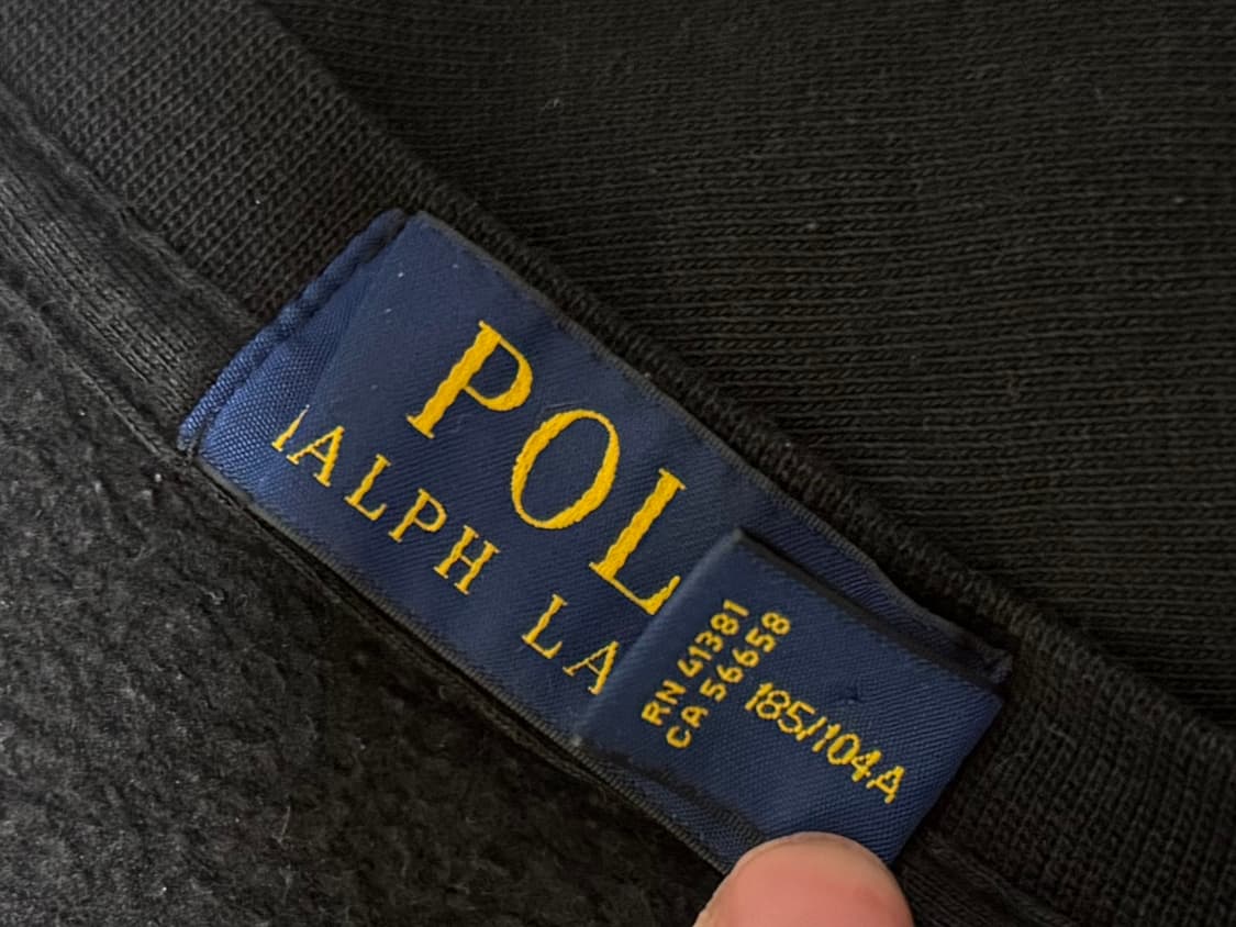 폴로 맨투맨 블랙 xl 상품이미지5