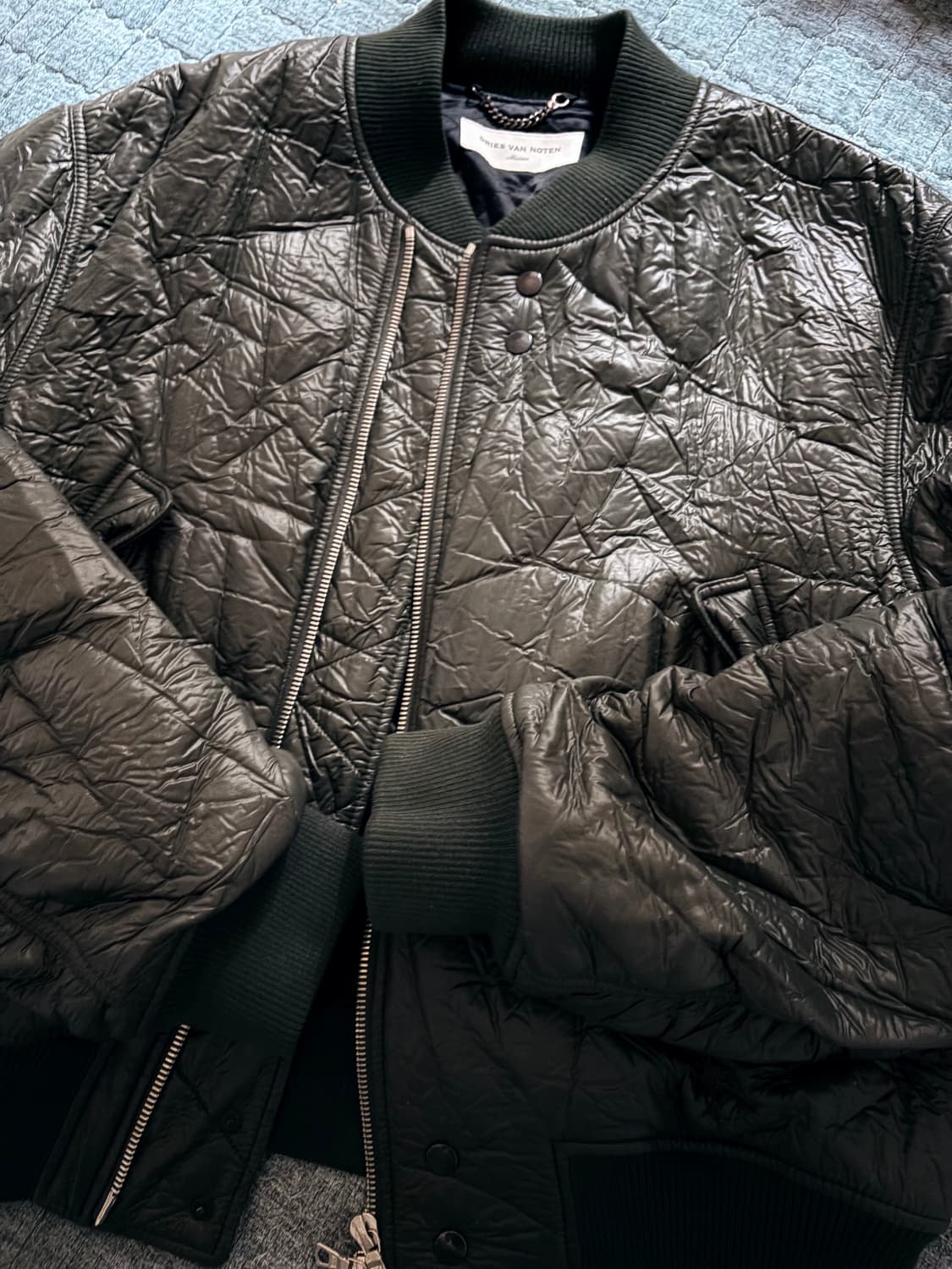 [M]드리스 반 노튼 크링클 봄버 자켓 상품이미지2