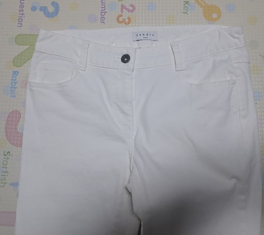 산드로 Sandro 화이트 데님 팬츠 바지 70(약55) 상품이미지4