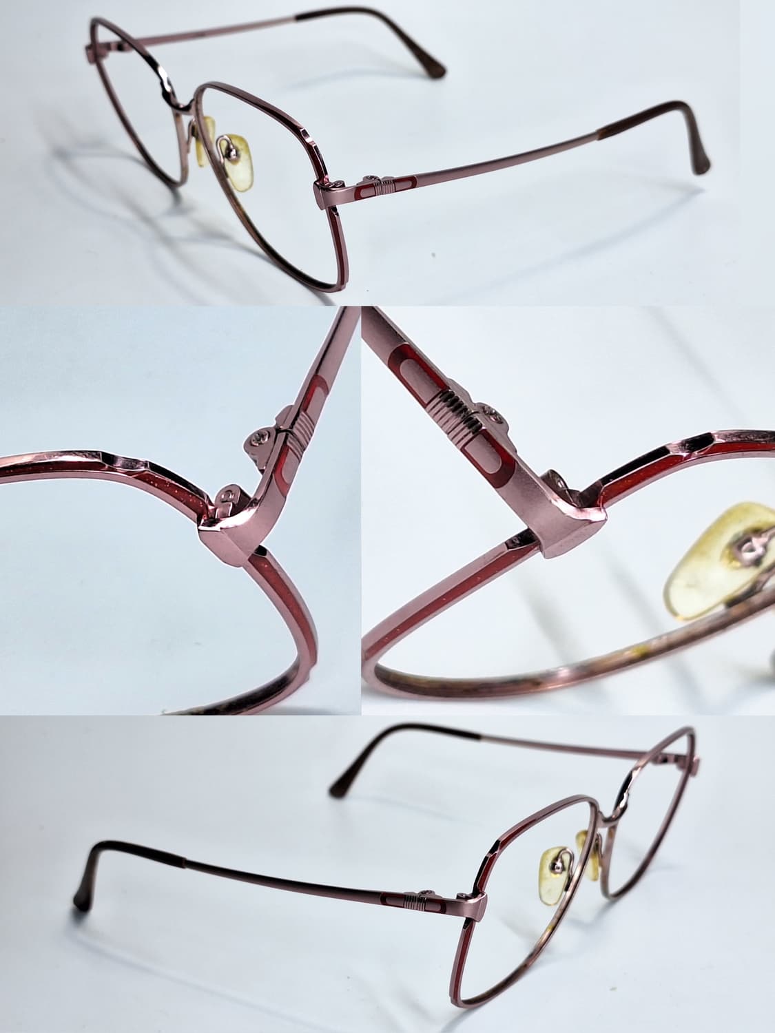 00s 일본 빈티지 CAMIL 여성용 핑크 티타늄 안경테 56mm 레트로 상품이미지8