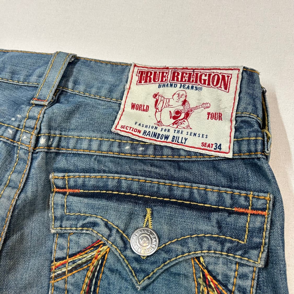 34inch) 트루릴리전 레인보우 빌리 부츠컷 데님 청바지 상품이미지3