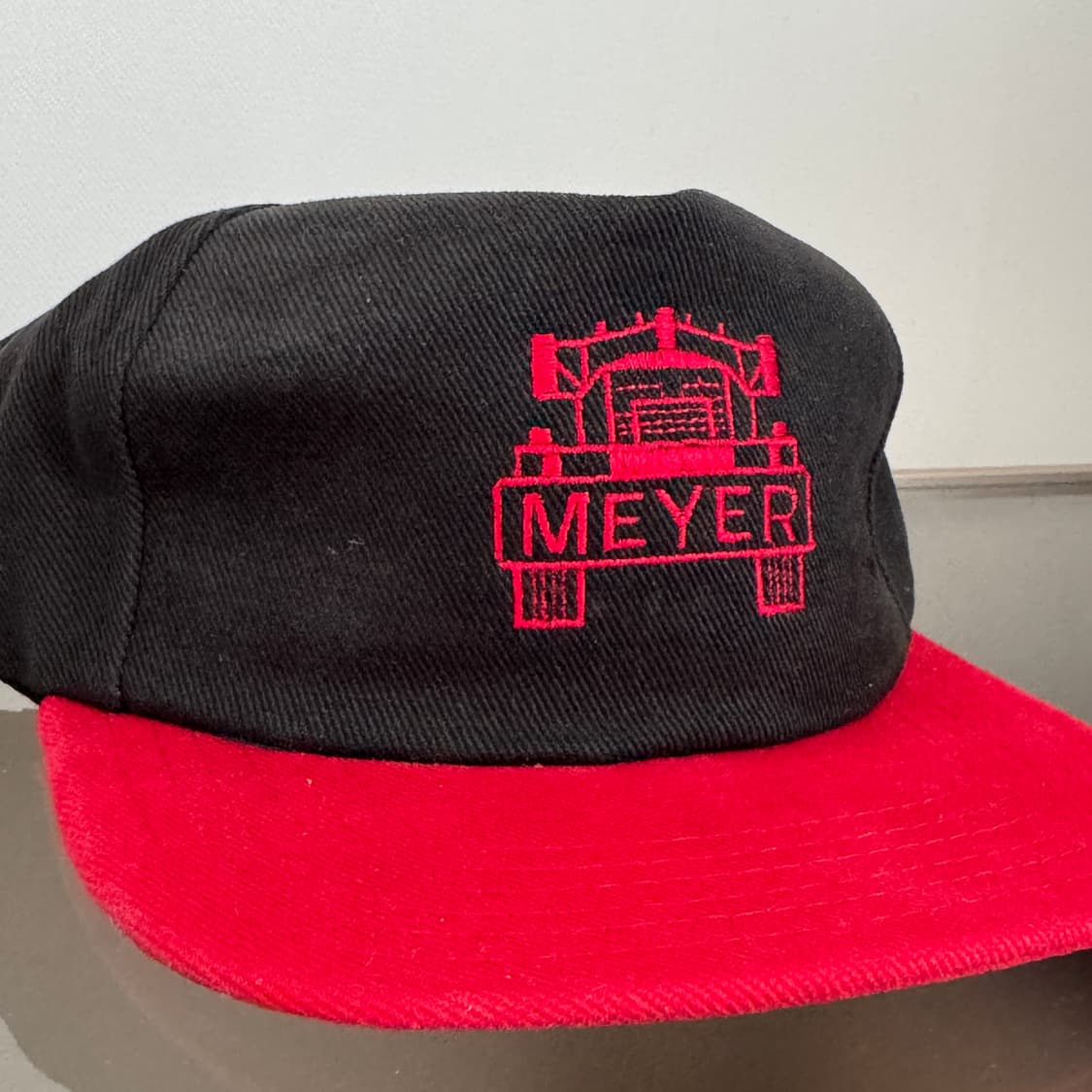 USA MEYER 블랙레드 투톤 메쉬캡 빈티지 모자 코튼워싱 상품이미지3