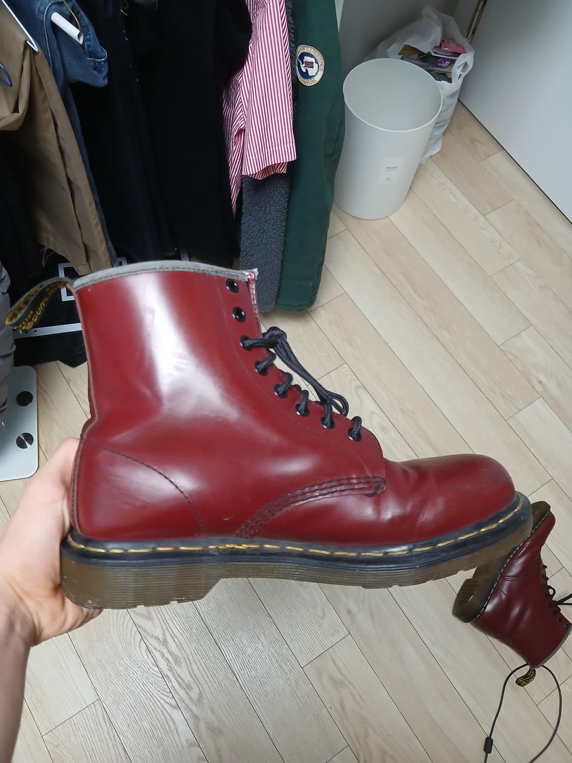 닥터마틴 1460 체리레드 8홀 부츠 US10 약 280mm 상품이미지7