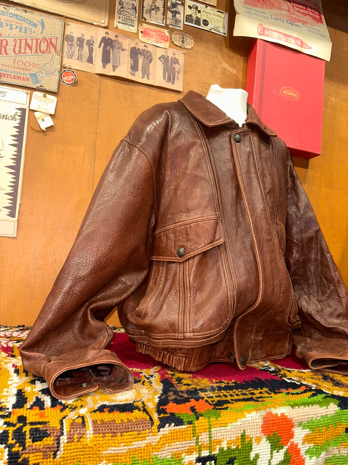 ( 2XL-3XL ) 가죽자켓 봄버자켓 푸퍼자켓 양가죽자켓 남성가죽자켓 상품이미지2