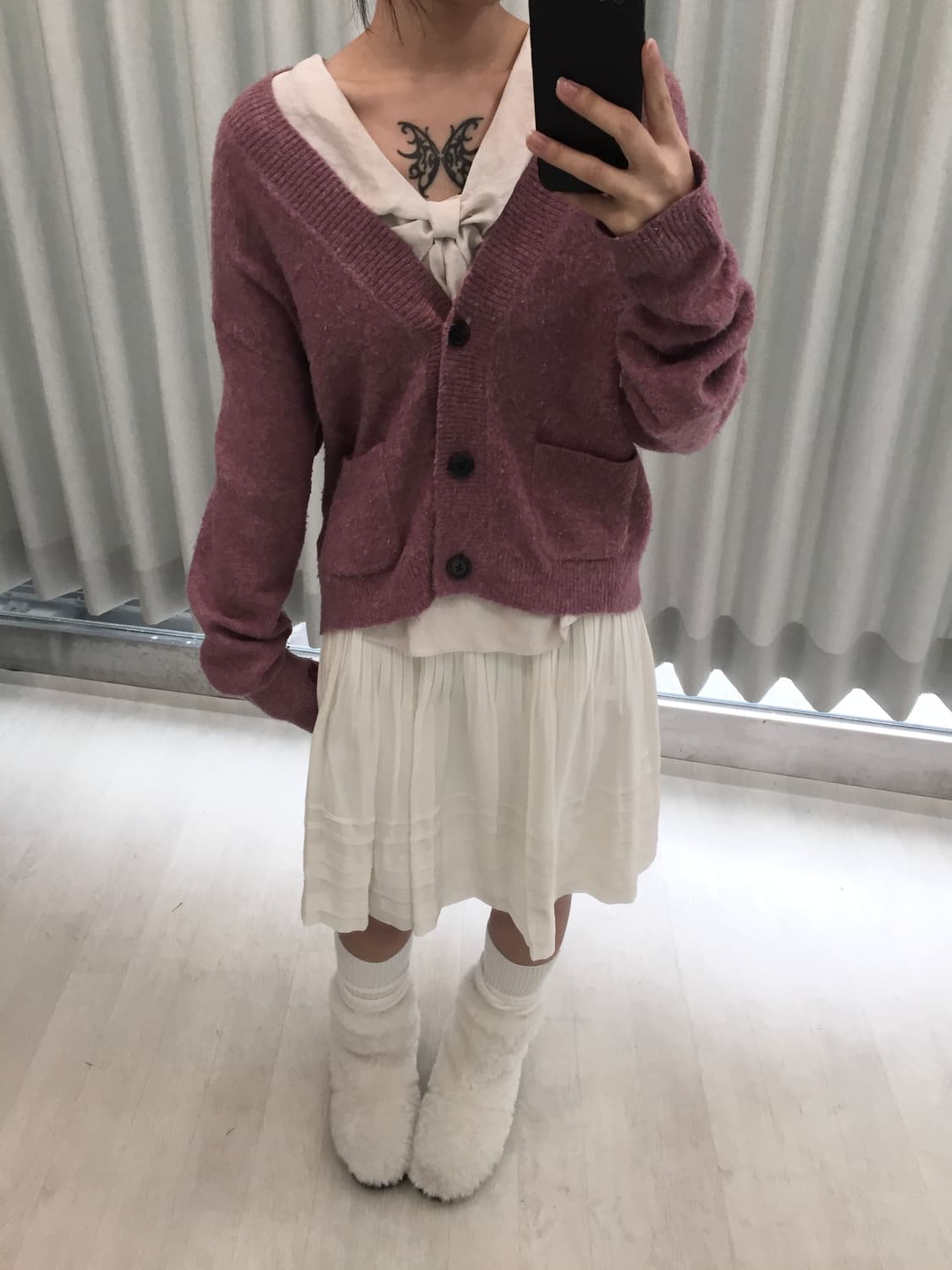 빈티지 가디건 레이어드 세트 상품이미지2