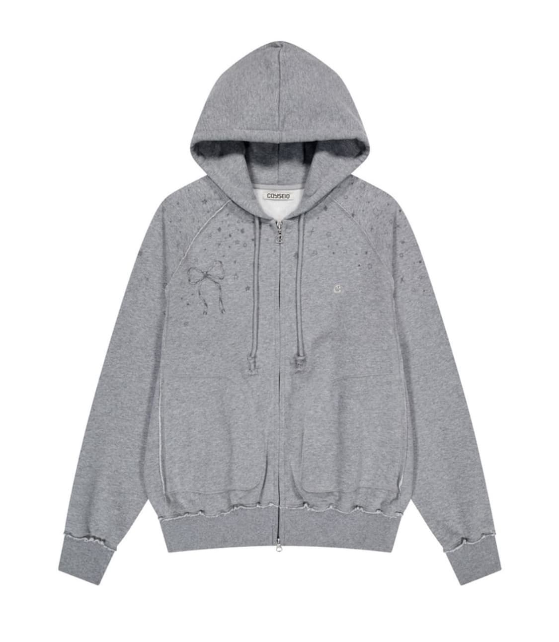 코이세이오 트윙클 후드집업 그레이 상품이미지1
