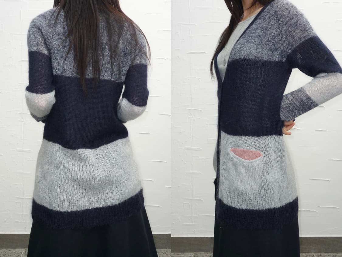 Navy ombré long cardigan 상품이미지2