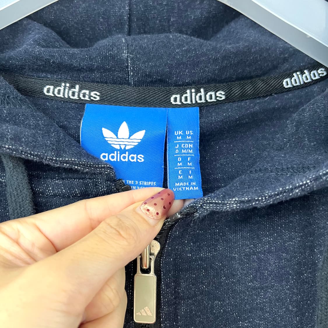 아디다스 파이어버드 데님 코튼 후드집업 상품이미지5