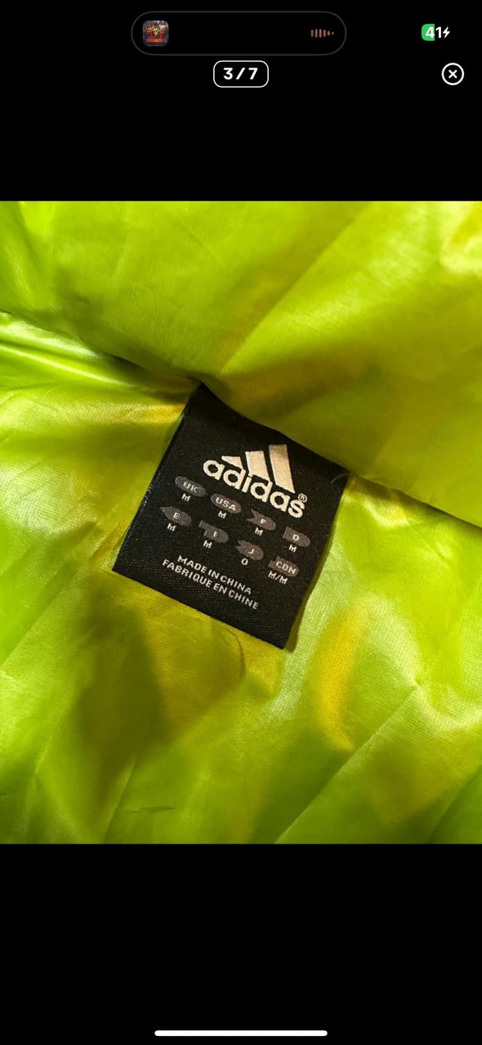 (바배) 아디다스 올드스쿨 그린 패딩 실측XL 상품이미지3