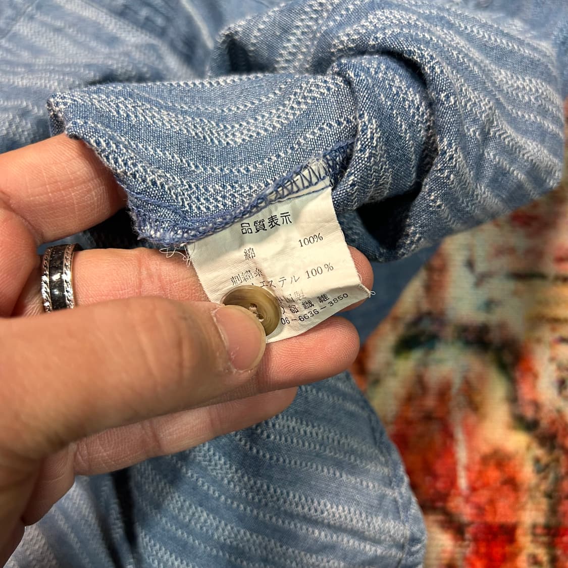 [L] 심슨(simpson) 자수 데님 셔츠 상품이미지6