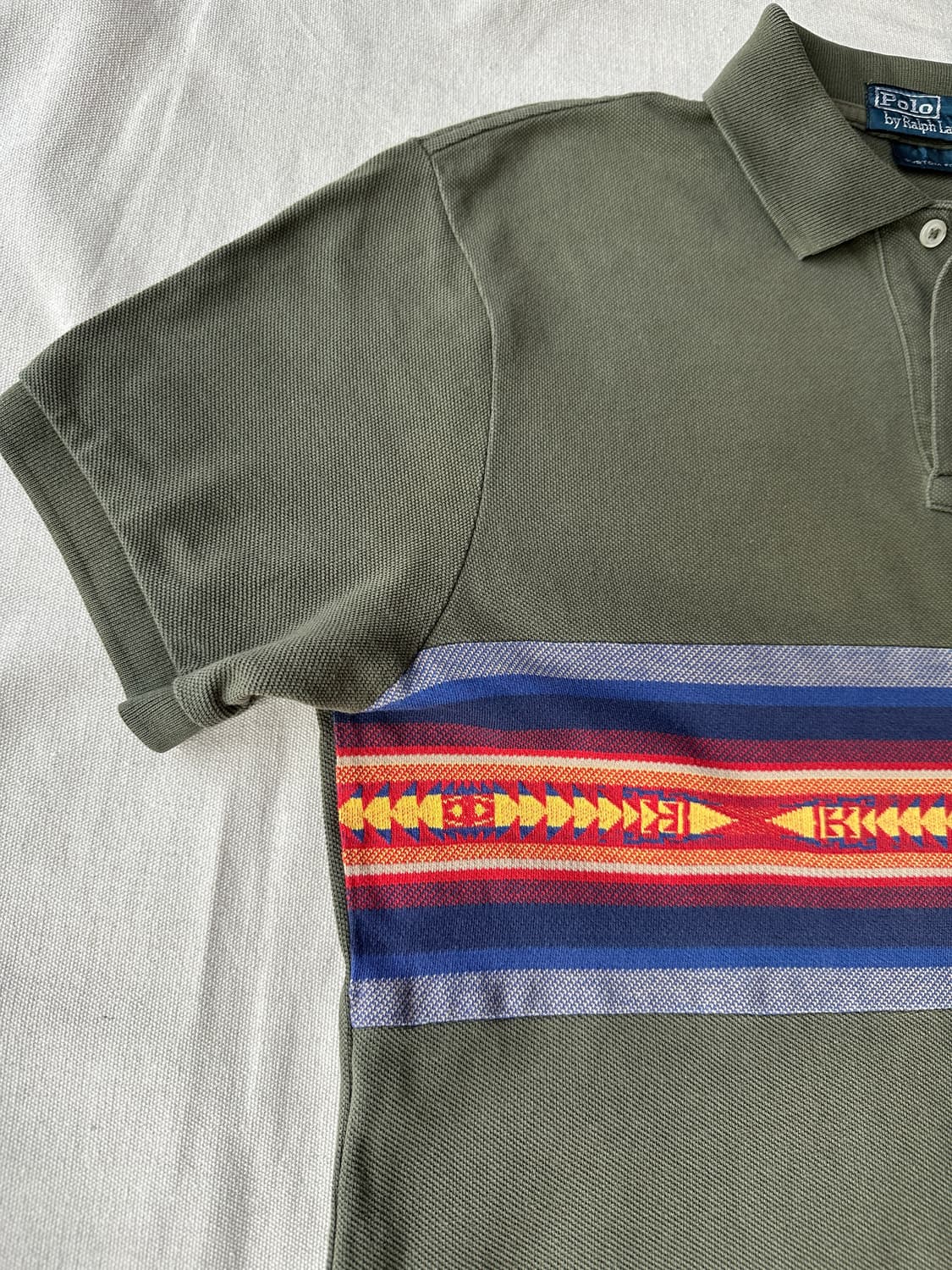 폴로 아즈텍 네이티브 보더 피케 반팔 카라티 S 상품이미지5