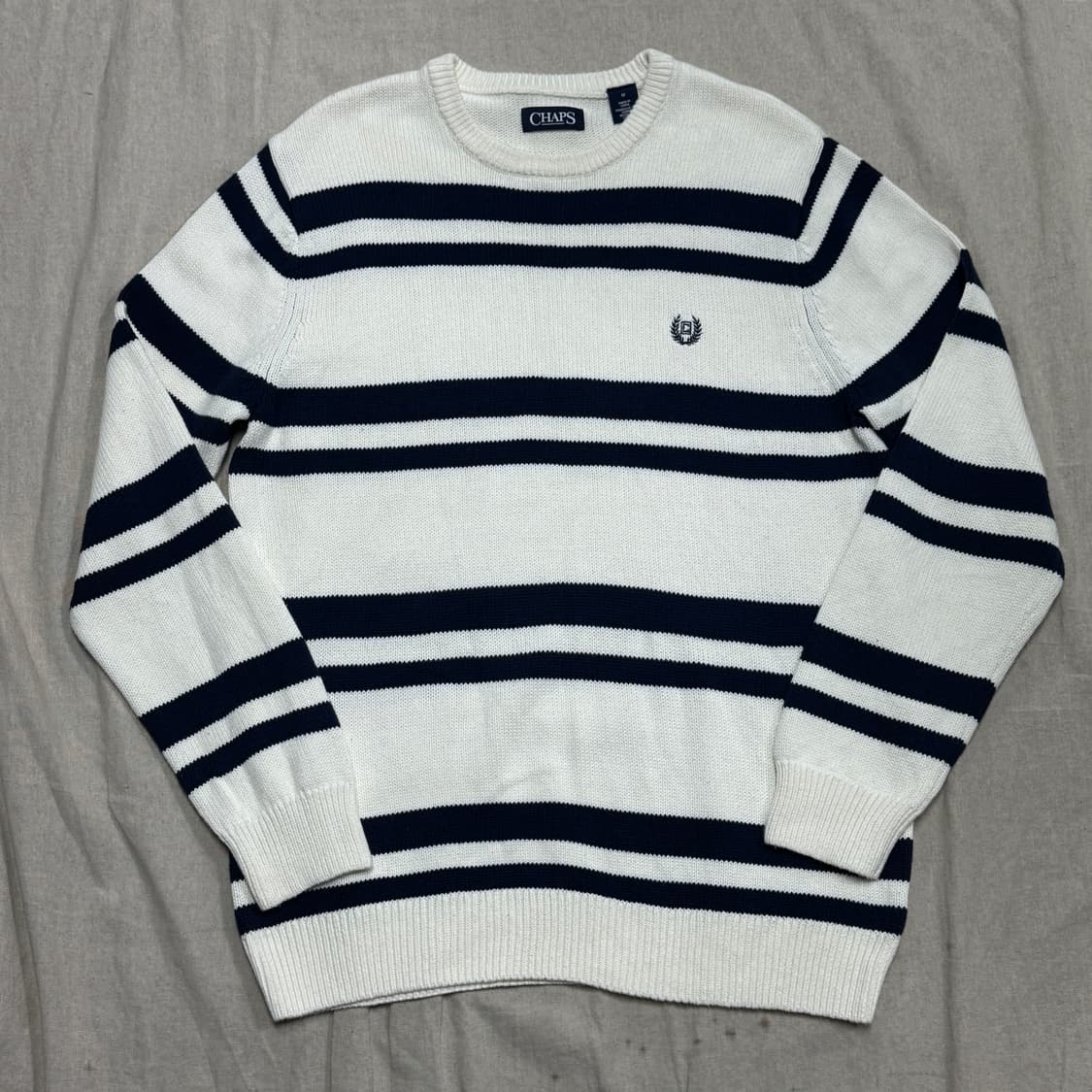 챕스 랄프로렌 자수 스트라이프 니트 M 상품이미지1