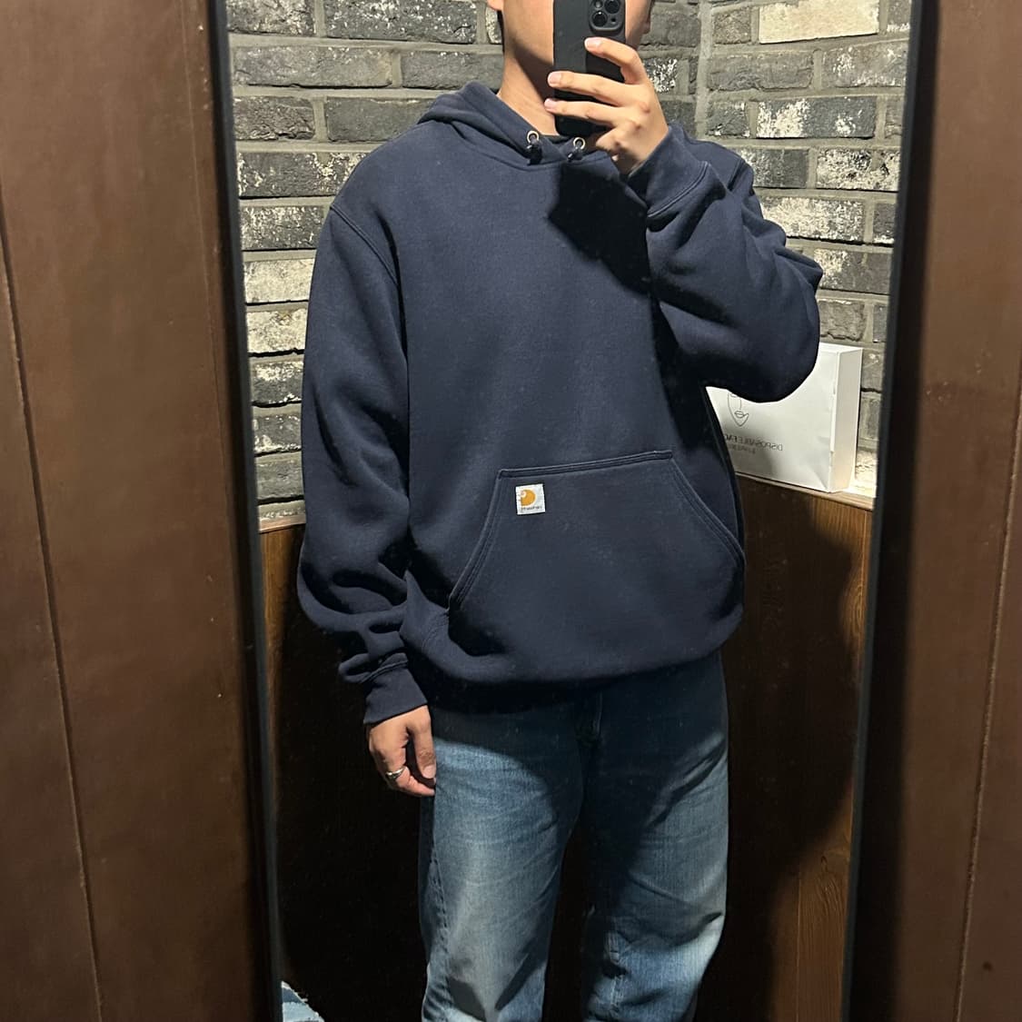 L) 칼하트 OG 미드웨이트 후드티 네이비 상품이미지8