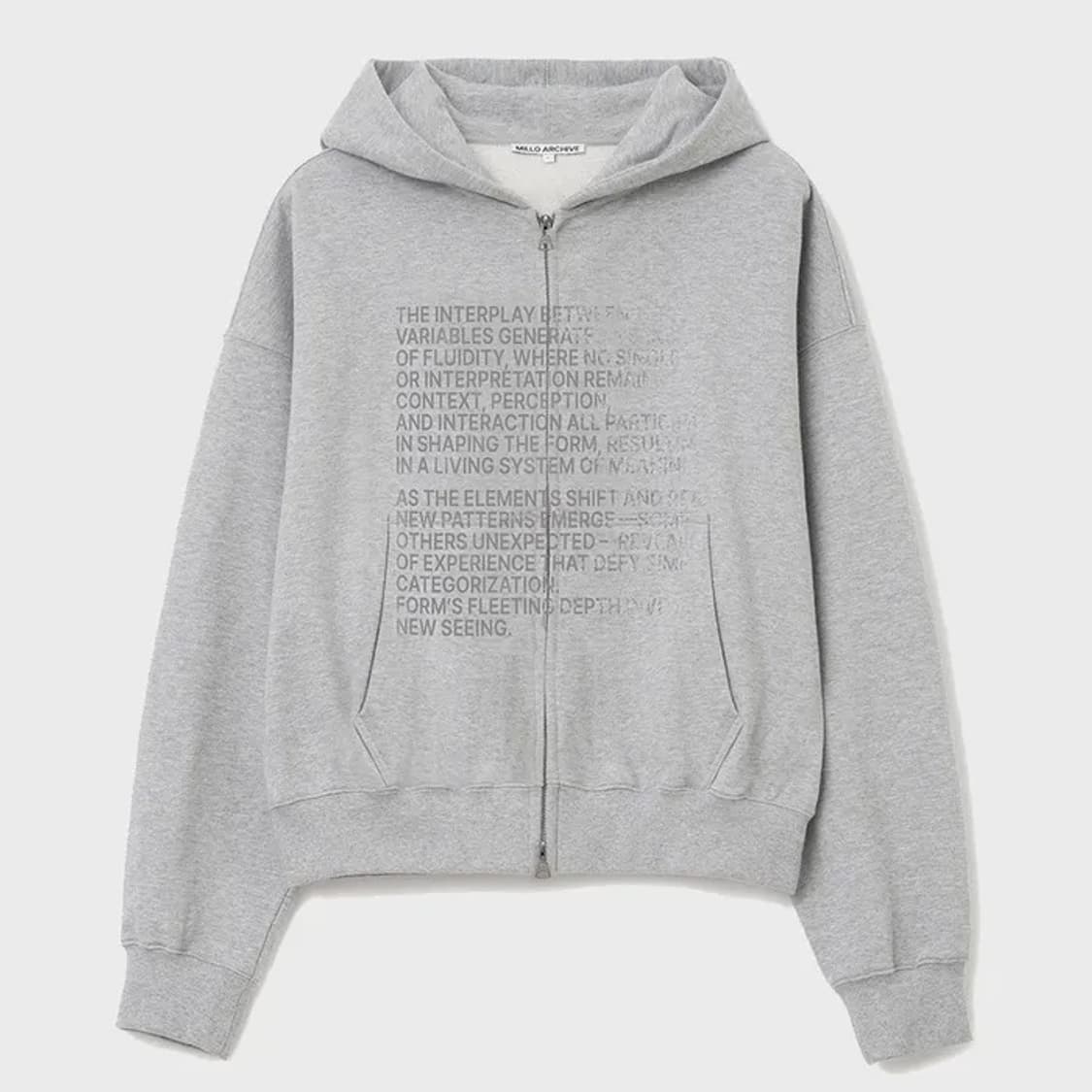 밀로아카이브 네오 서브타이틀 후디집업 상품이미지1