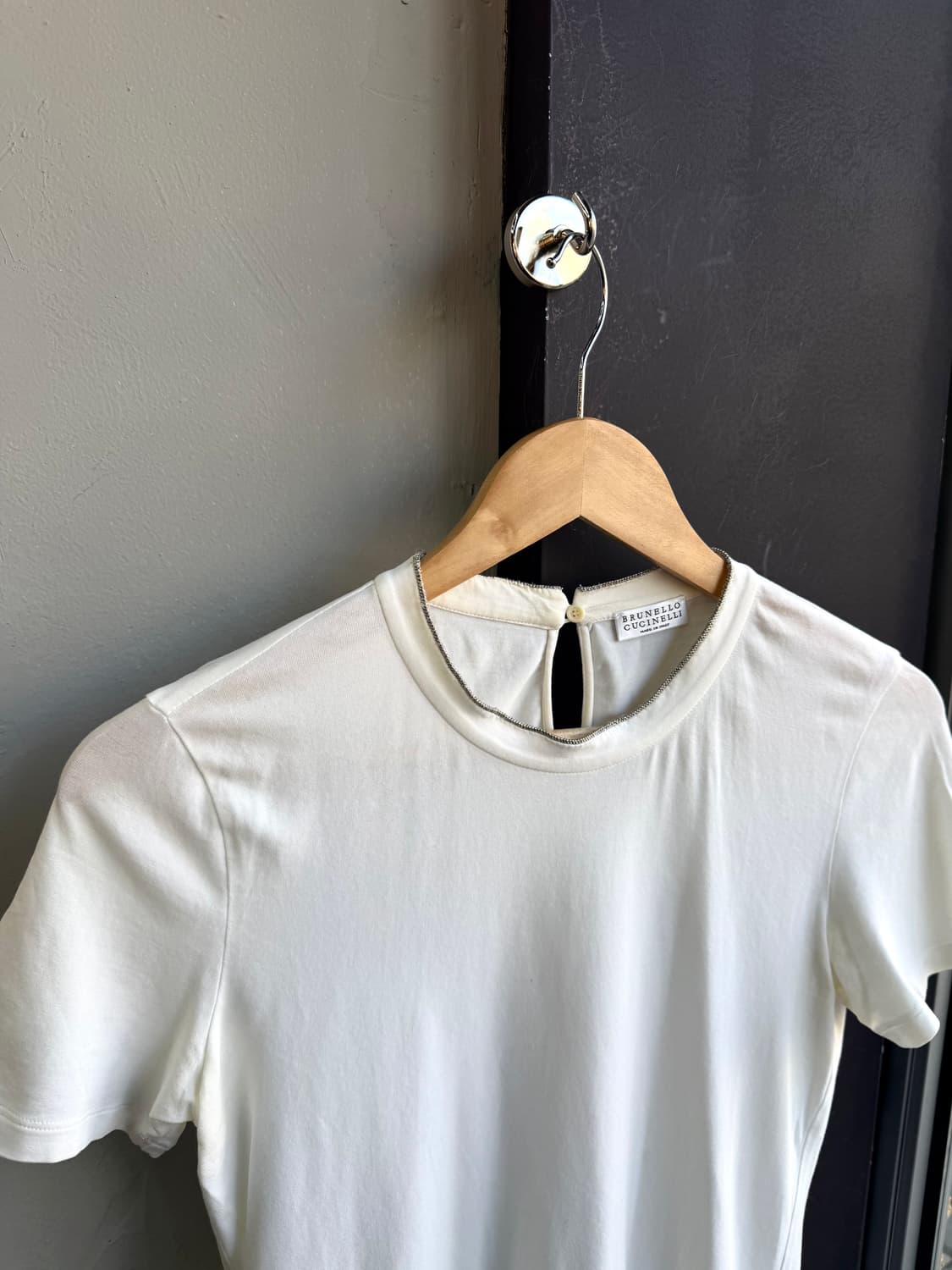 M/ 브루넬로 쿠치넬리 비즈 디테일 라운드 반팔 상품이미지3