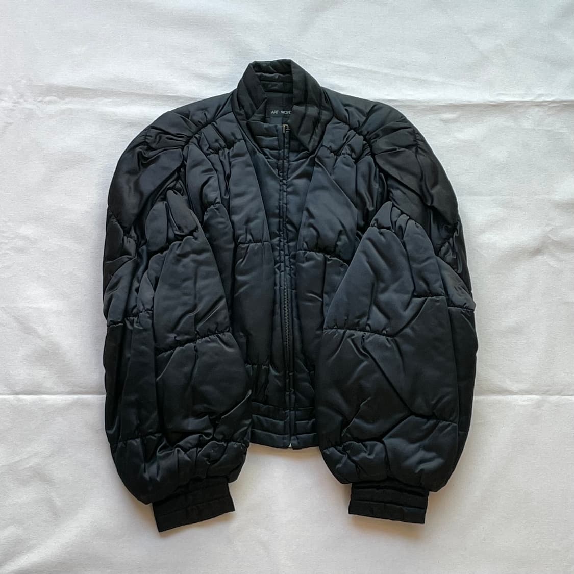 아방가르드 퀼팅 숏 크롭 푸퍼 패딩 자켓 점퍼 일본 빈티지 상품이미지1