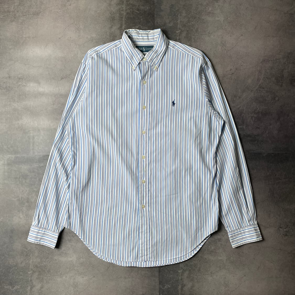 RALPH LAUREN 랄프로렌 빈티지 블루 스트라이프 셔츠 상품이미지1